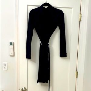 DVF Black Wrap Dress size 8